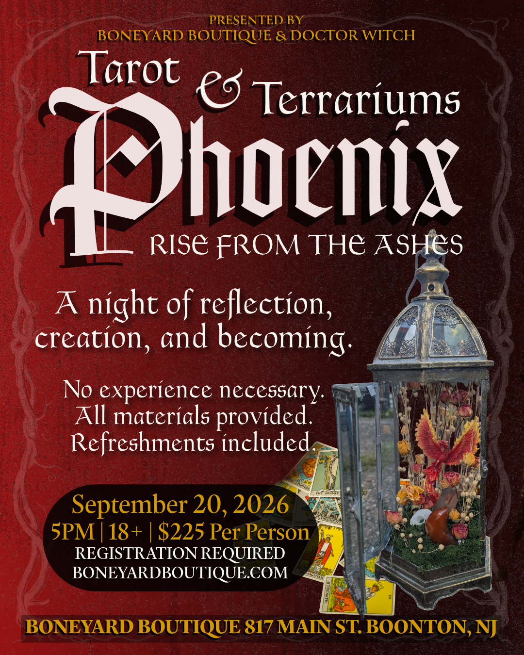 9/20/26 Phoenix Tarot and Terrariums Workshop