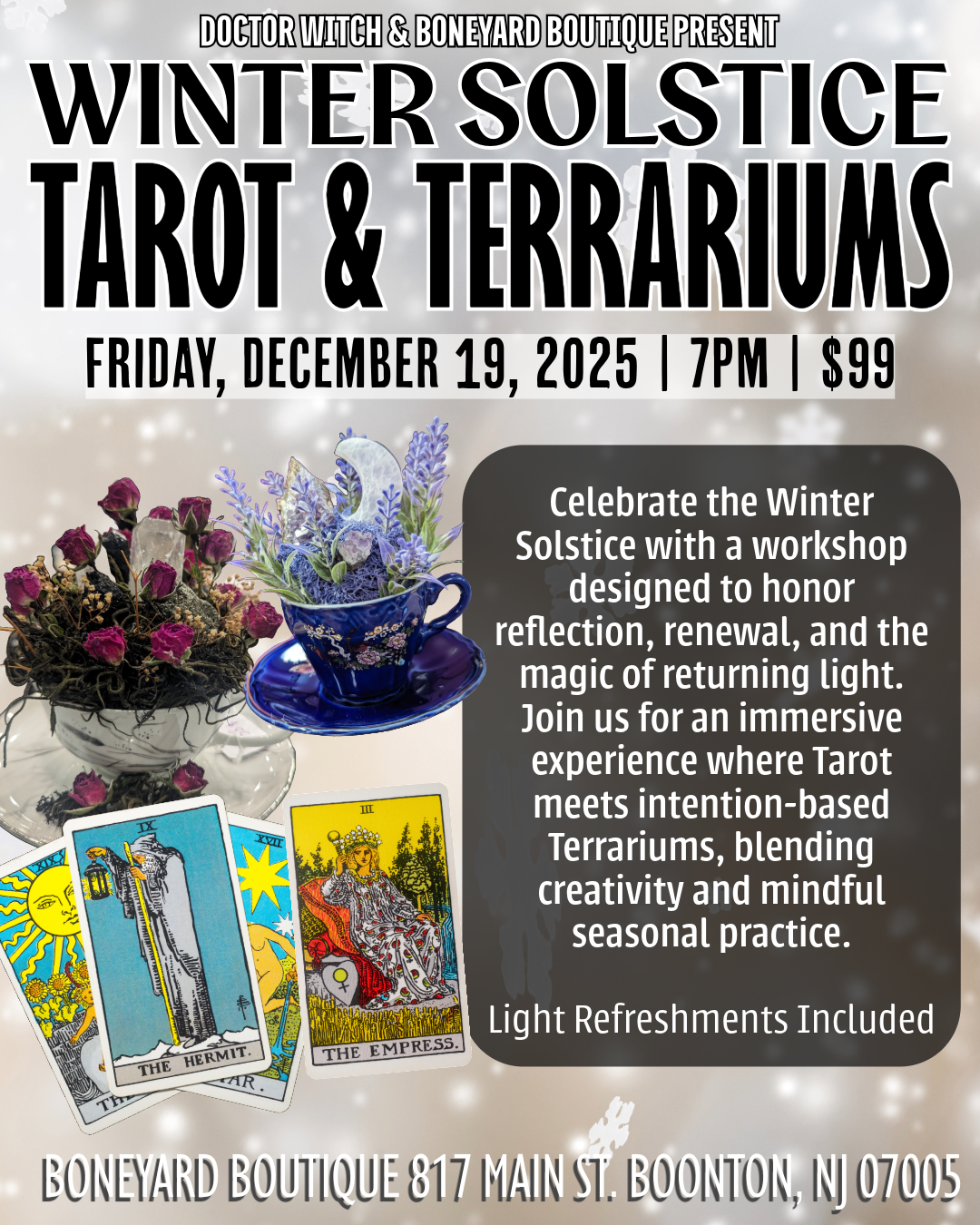 12/19/25 - Tarot & Terrariums - Winter Solstice
