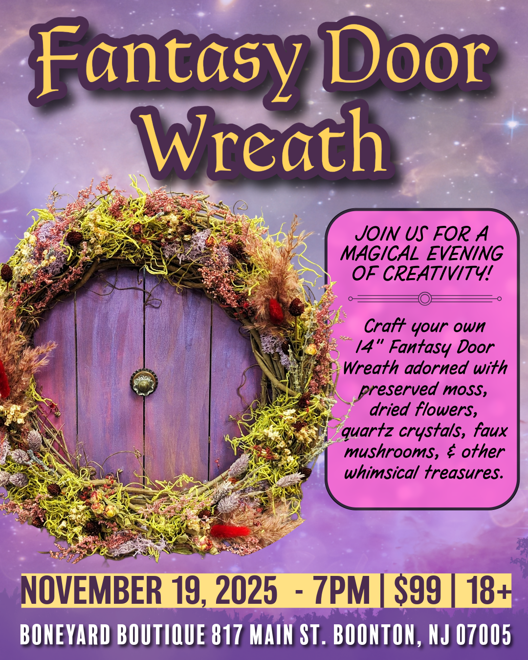 2/11/26 Fantasy Door Wreath Workshop