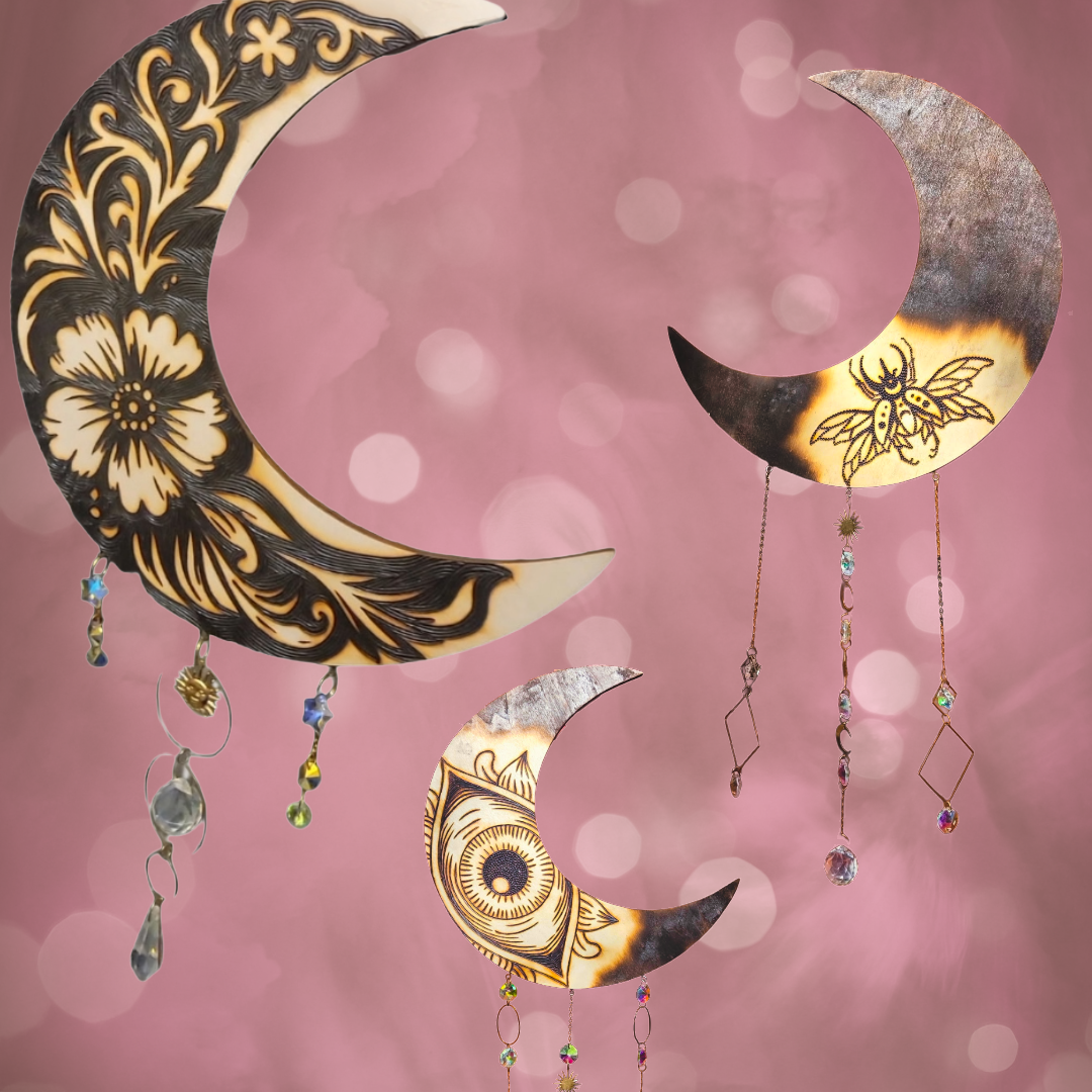 11/29/25 - Crescent Moon Suncatchers Woodburning Workshop